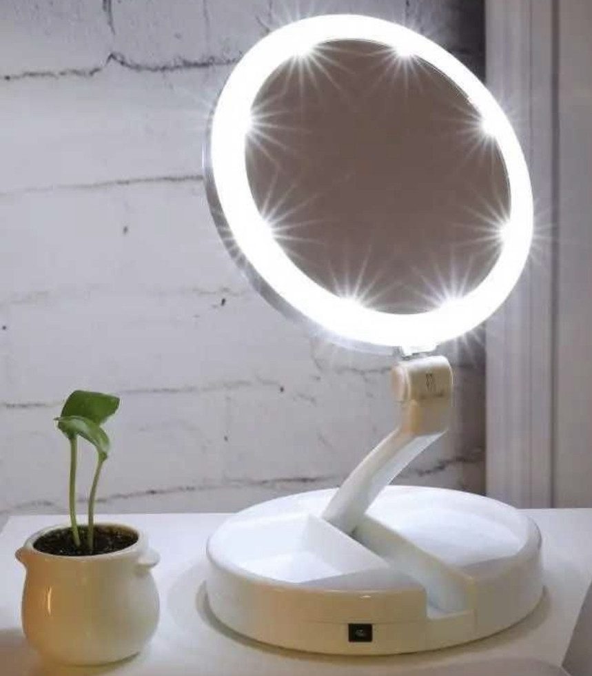 Складне дзеркало з LED-підсвіткою і збільшенням
