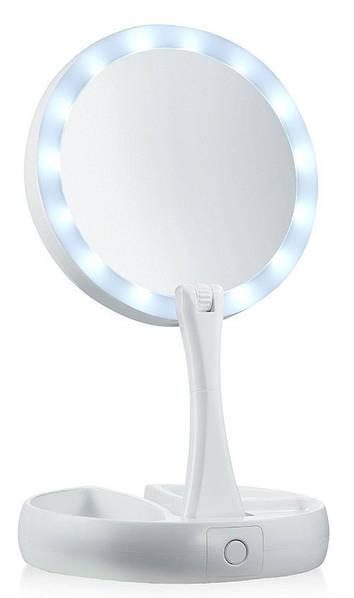 Складне дзеркало з LED-підсвіткою і збільшенням